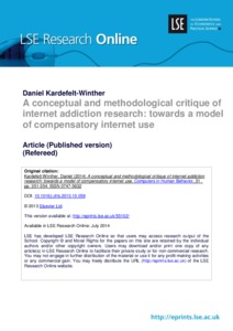 Internet addiction research paper pdf